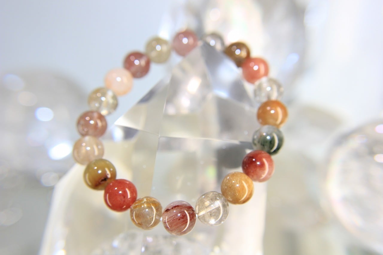 開運！福禄寿ルチルクォーツブレスレット☀️10ミリ玉 | loversstone