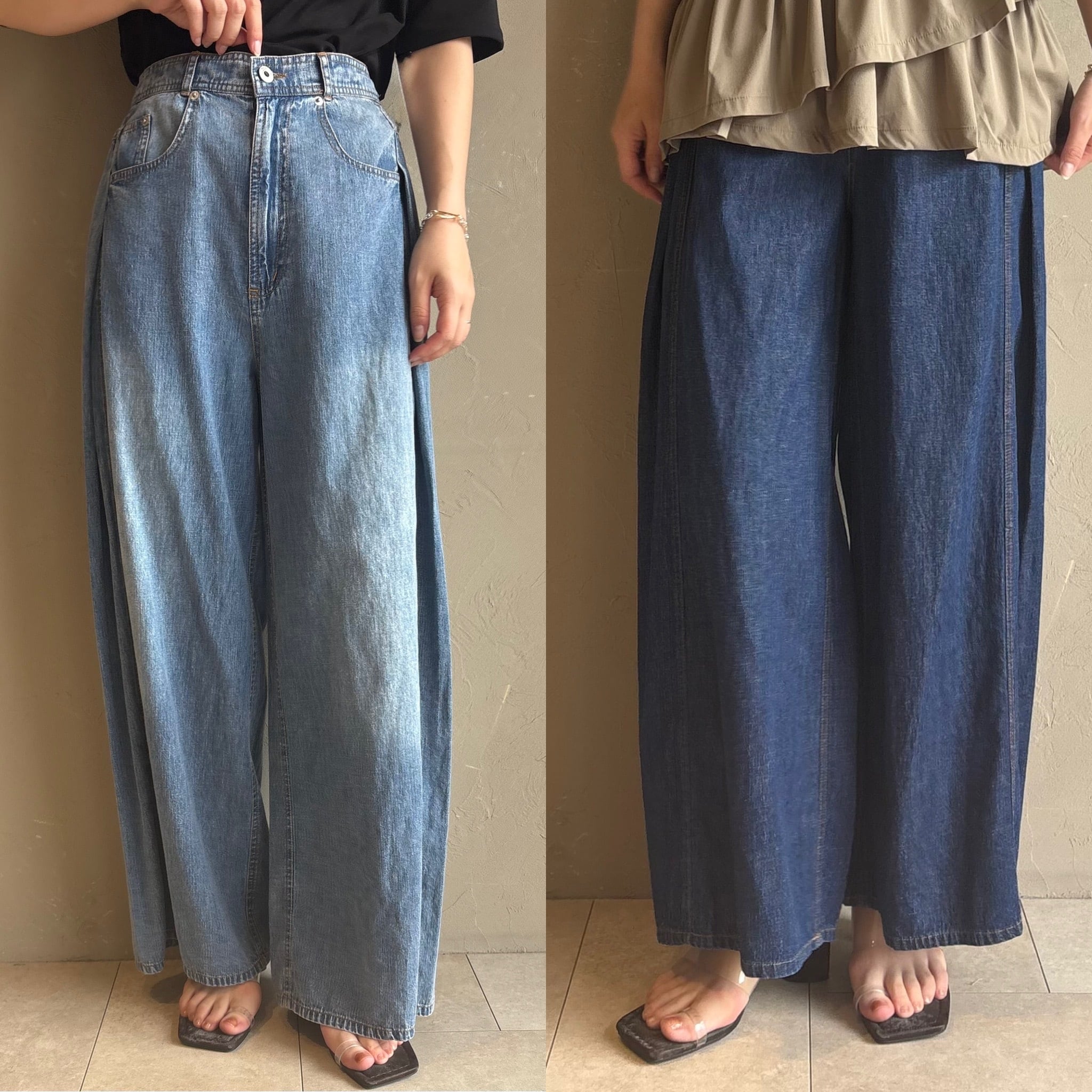6月中旬入荷【 CYNICAL 】サイドタック綿麻デニム