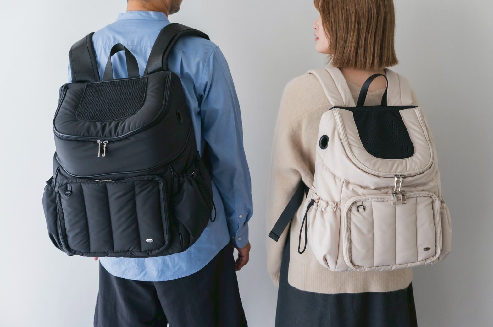 Cooling Set リュックキャリー&ハウス Lサイズ ブラック 軽量フワモコ