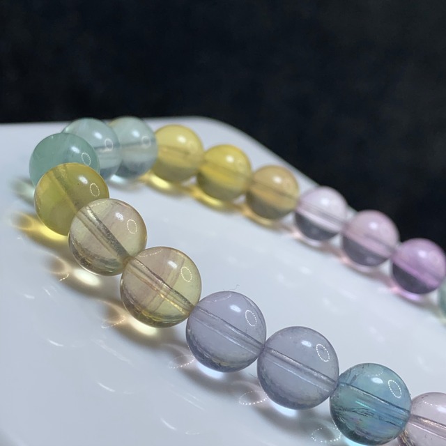 3.パステル系フローライト・ブレスレット