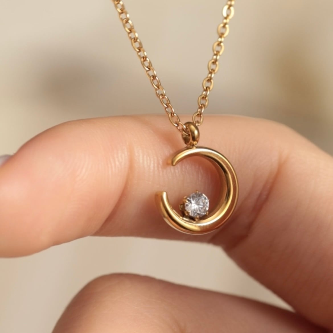 316L moon necklace #n14 | apire 316L moon necklace #n14 | apire
