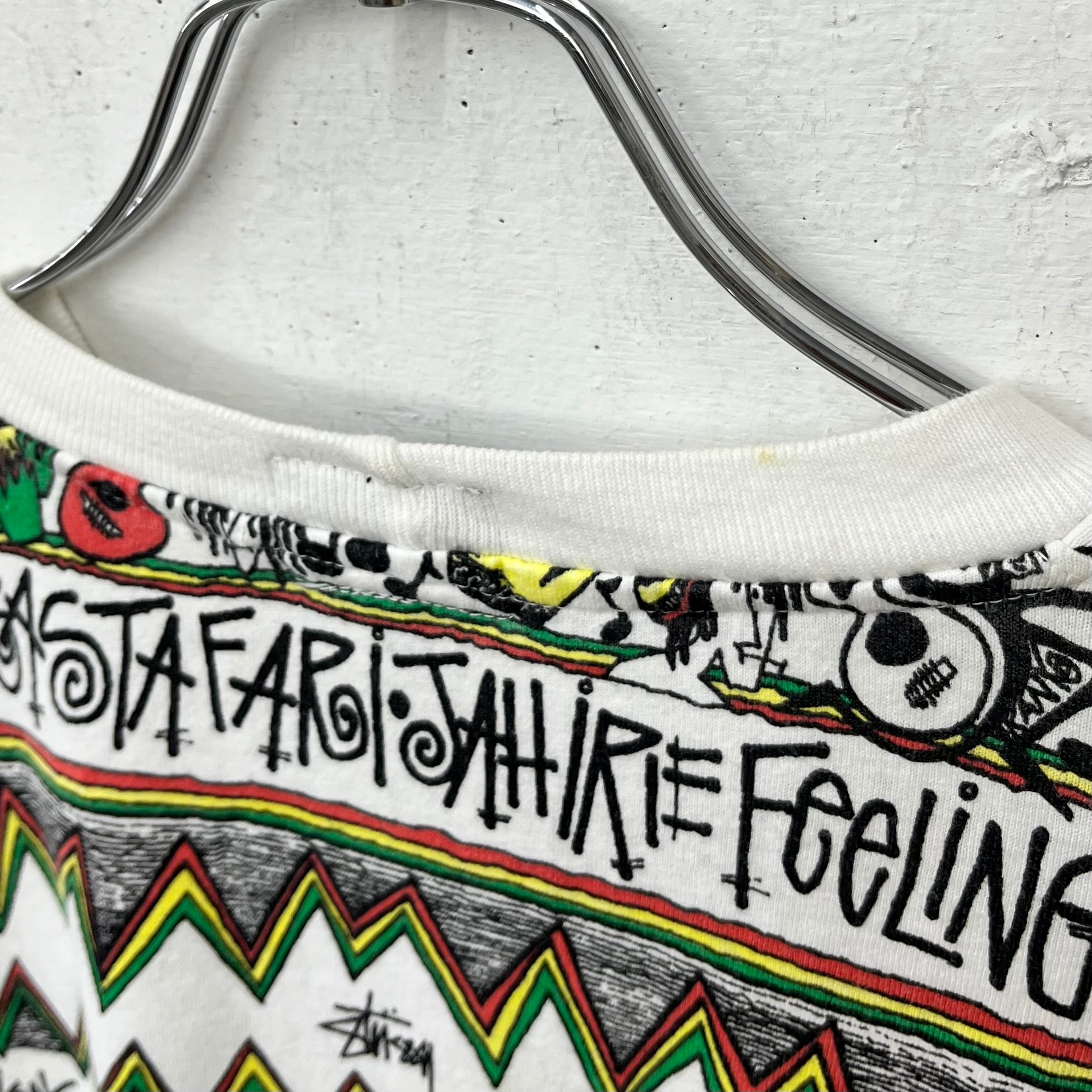 80s SUTSSY MULUH BORDER PATTERN T-SHIRT 80年代 ストゥーシー マルチ