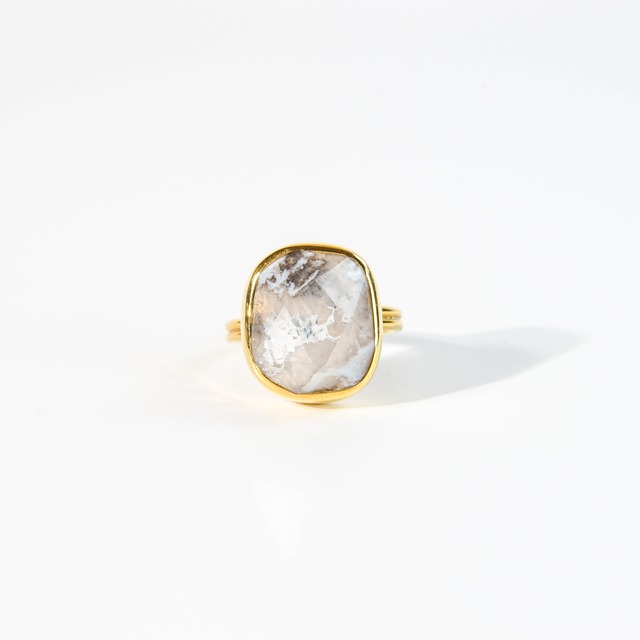 【free size】アゲート リング（No.41)