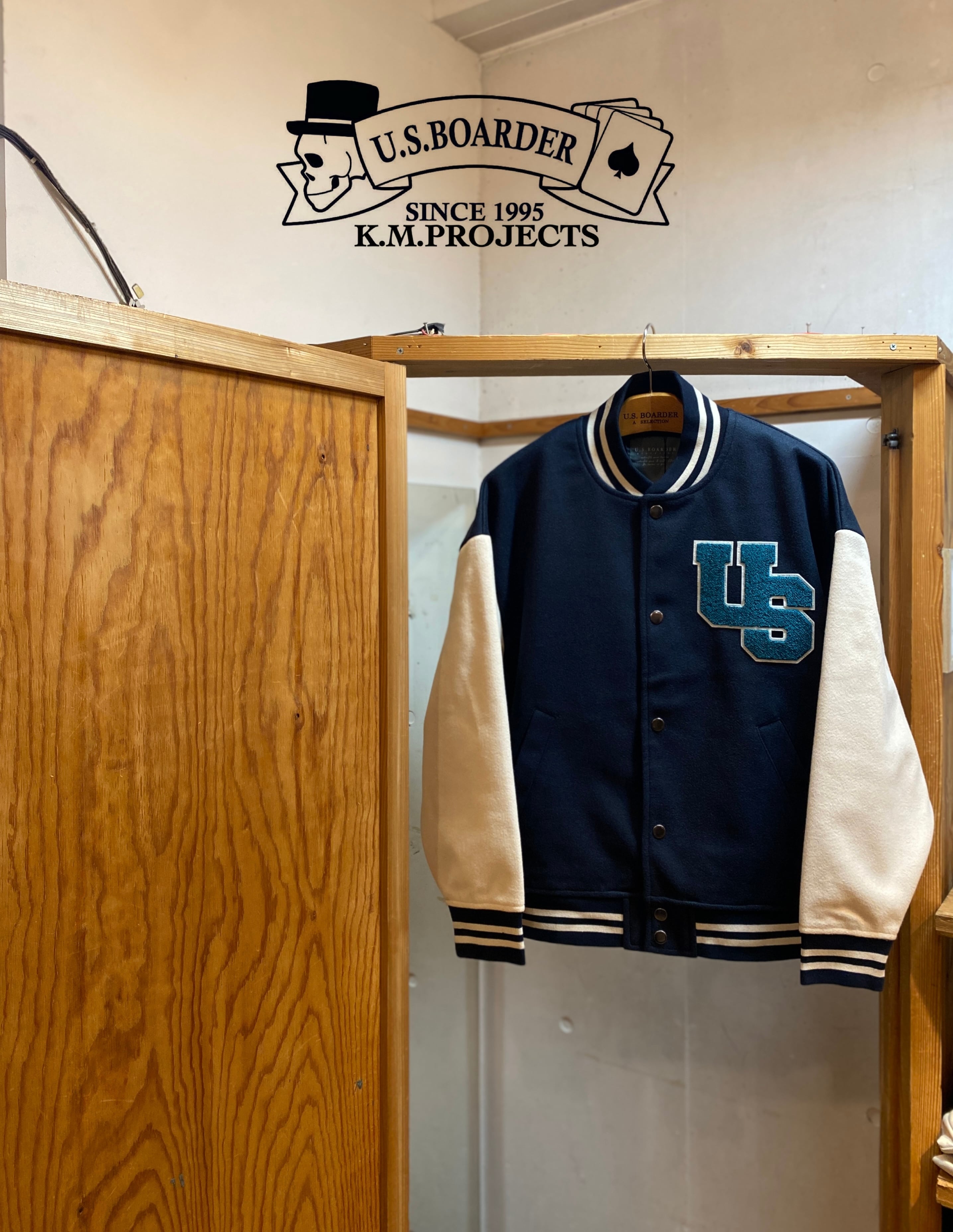 U.S.BOARDER 新ウールスタジャン Stadium jacket スタジアムジャケット