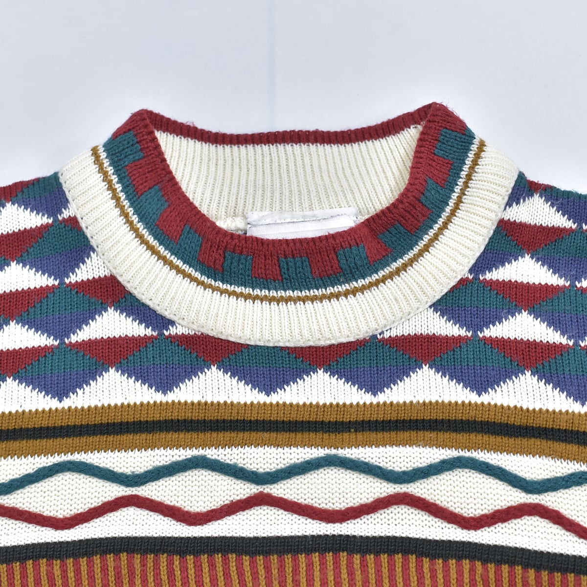 90s イングランド製 the sweater shop 総柄 3D プルオーバー 90s イングランド製 the sweater shop 総柄 3D プルオーバー