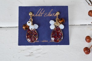rabbit charm　雫のイヤリング&ピアス