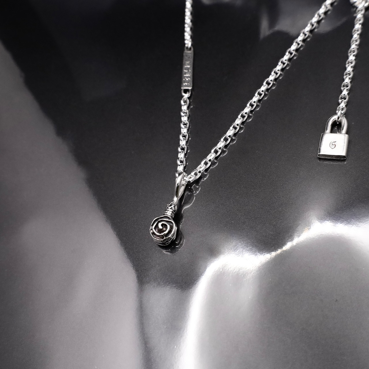 ROSE BALL #1 with GODSIZE® I.D. TAG NECKLACE