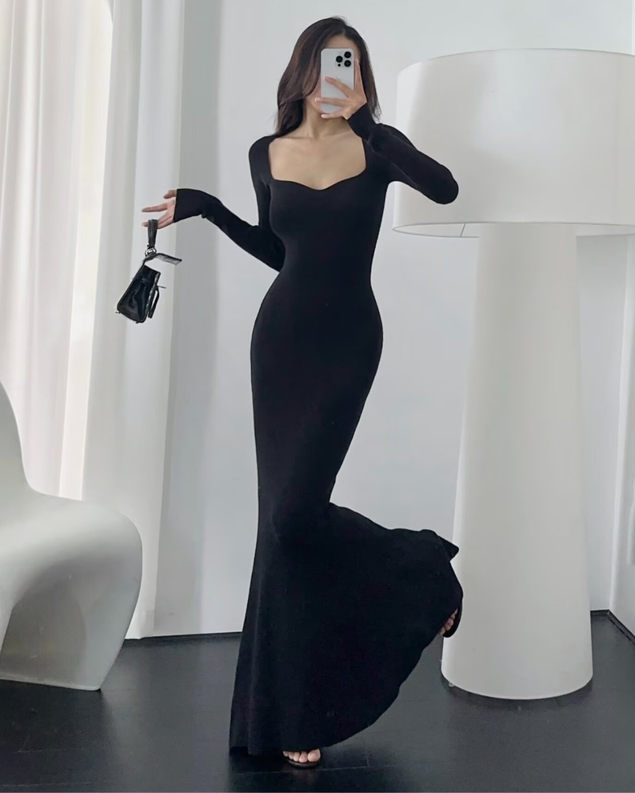 マーメイドリブニットワンピース 3color A0703 - 1