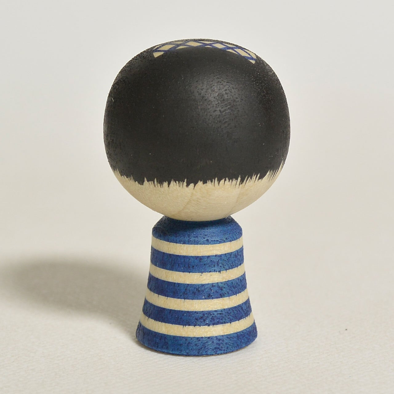 青の小寸こけし（ミニこけし） 約1.5寸 約4.5cm 鈴木明 工人（作並系