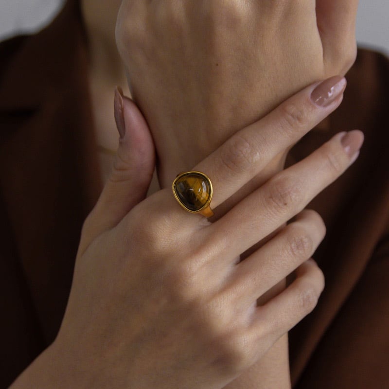 ネコポス便】金属アレルギー対応 天然石カラーストーン キャンディー