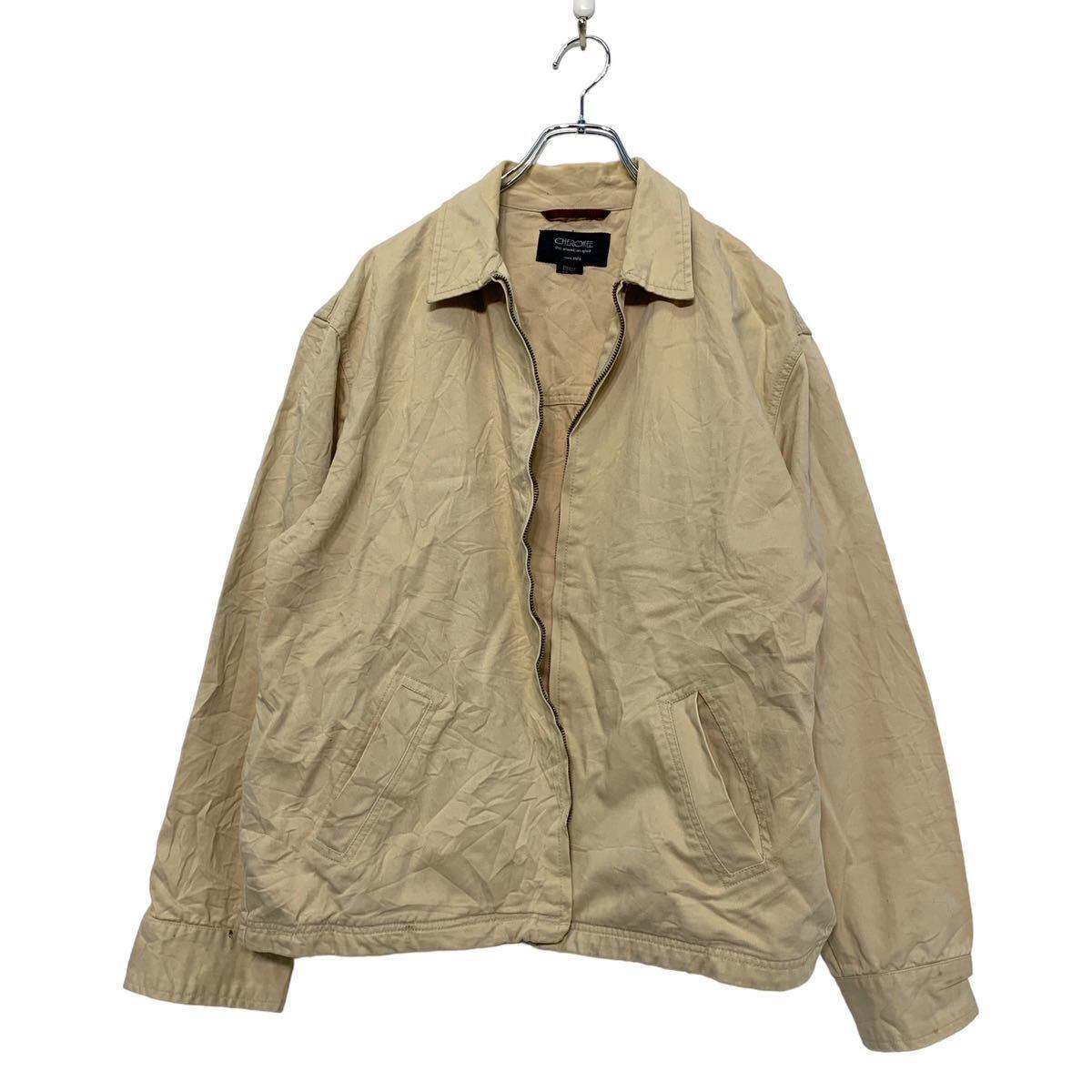 CHEROKEE スウィングトップ M ベージュ チェロキー コットン 古着卸