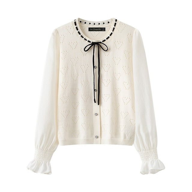 Ribbon Point Knit Cardigan　202680135