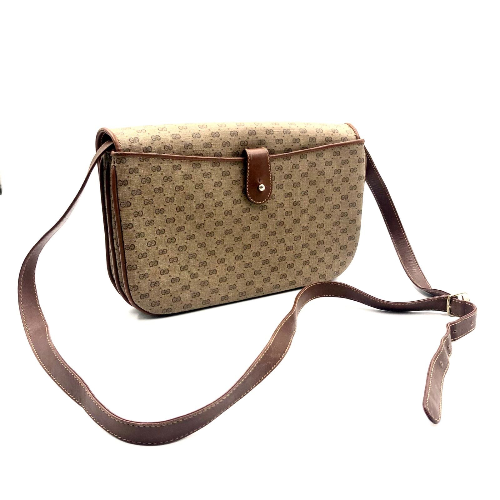 美品】グッチ 2way ハンドバッグ マイクロGGレザー ベージュ