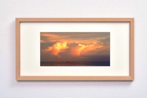 夕陽に映える雲