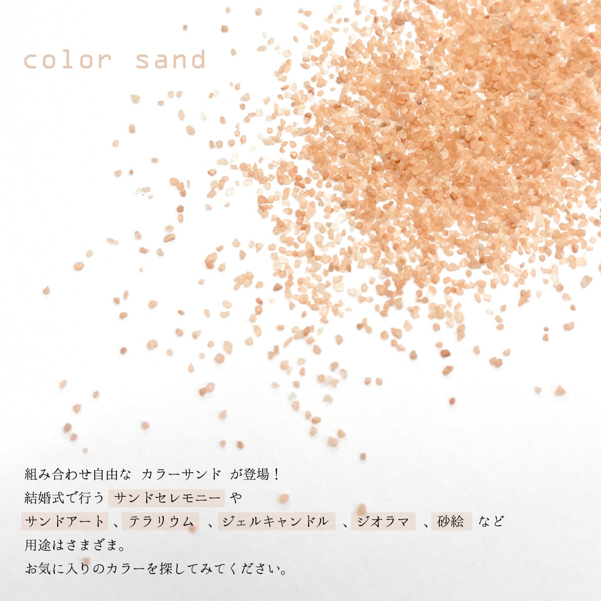 カラーサンド スタンダードカラー5色セット 各色100g入り（TMS-CS