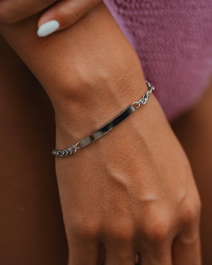 316L bar bracelet【SILVER】#b82