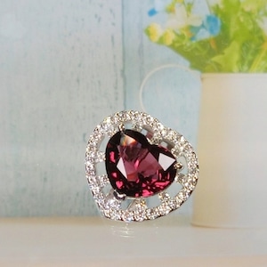 Rubinkrone.【再入荷】大きく輝くハート。大人のレッドスピネル1.7ctUP(超希少!3WAY帯留めペンダント。