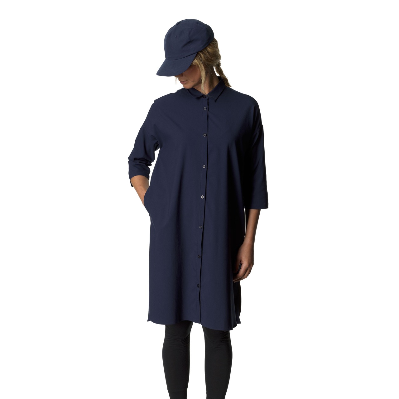 HOUDINI / Ws Route Shirt Dress / Blue Illusion