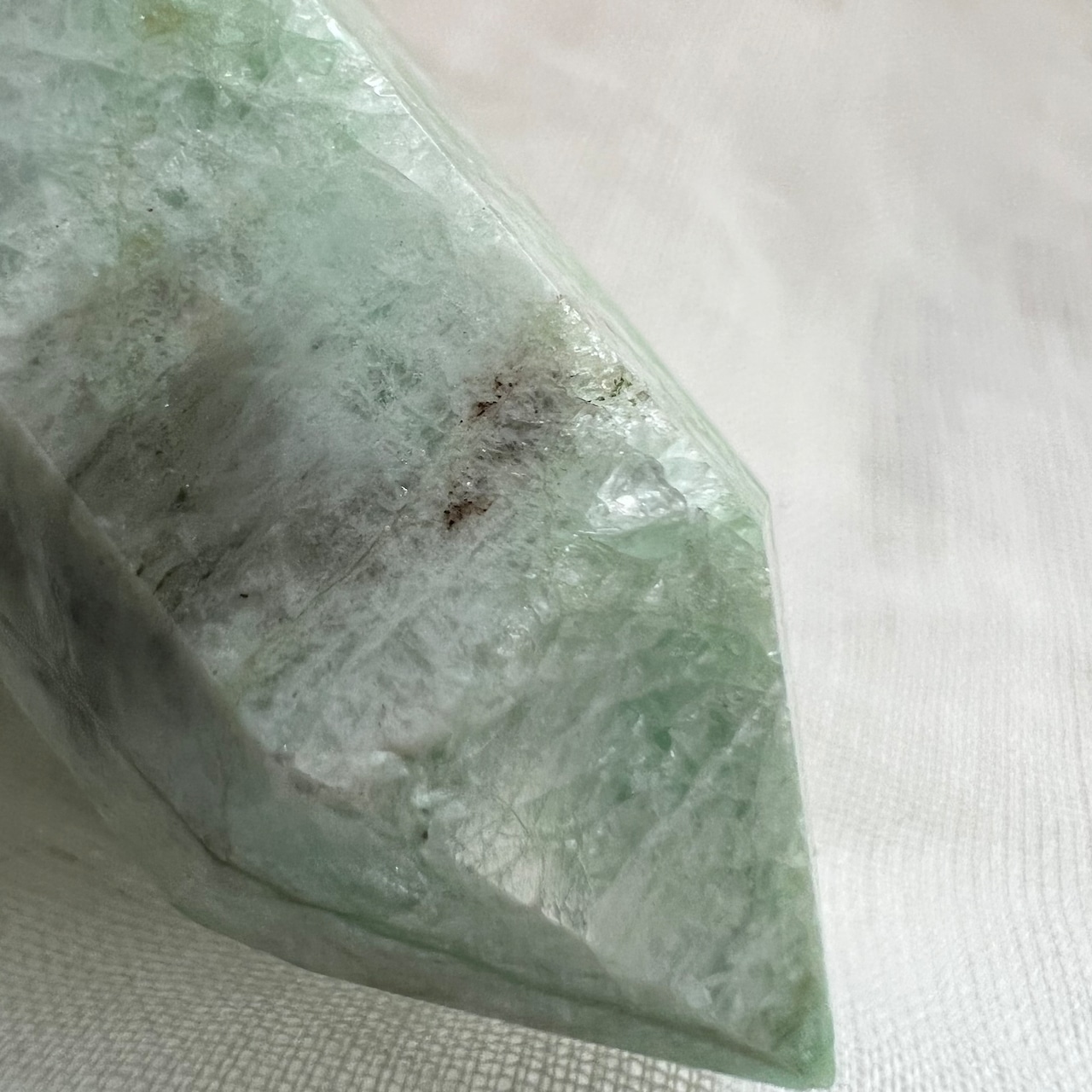 ガーニエライト タワー5*グリーンムーンストーン*ポイント*天然石インテリア*パワーストーン*天然石置き物