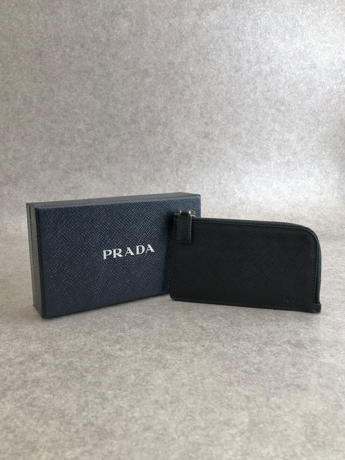 PRADA プラダ コインケース ブラック ロゴ レザー vintage ヴィンテージ オールド sd5ziu