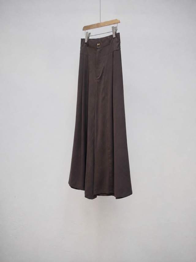 Draped Wide-Leg Pants / WINE