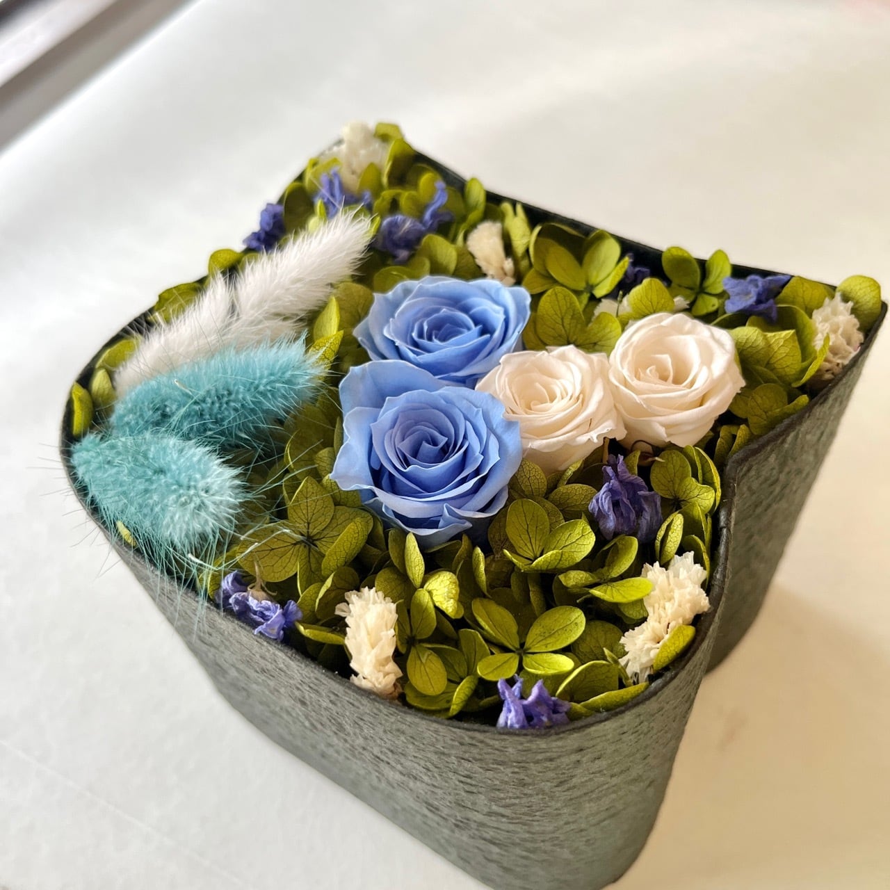 ねこばこ Umi ～海～ オリジナル 猫型 フラワーボックス | 西麻布mingle