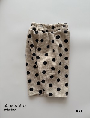 【Aosta】 ルイスパンツ／ドット柄（70–110cm）2025冬