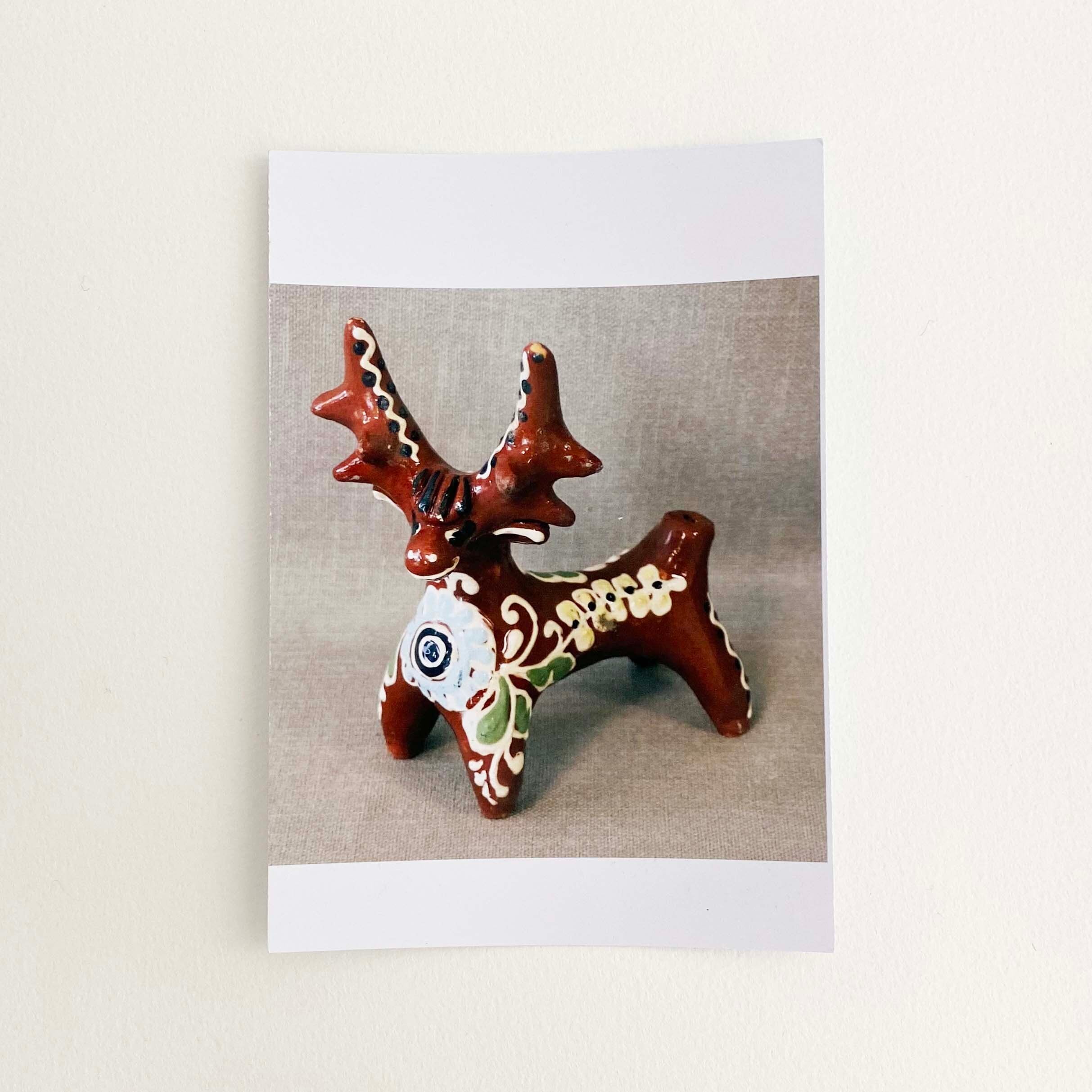 ウクライナ産 オピシュニャ土人形(トナカイ)