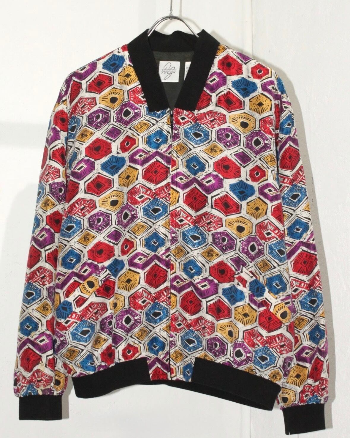 90s S・T・U・D・I・O Total Pattern Silk Blouson ”NOS"