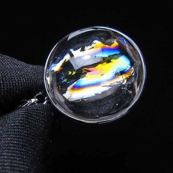 スモーキークォーツ ペンダント 虹入り 煙水晶 アイリスクォーツ おまかせ便 一点物 112-14194