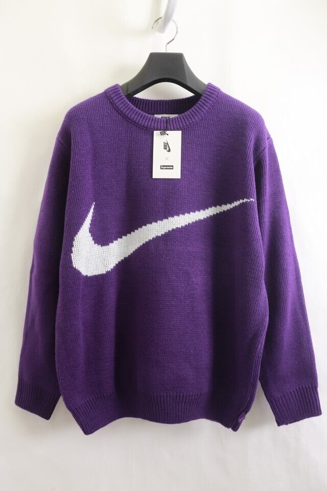 Supreme NIKE SWOOSH SWEATER PURPLE MEDIUM 5677 ...