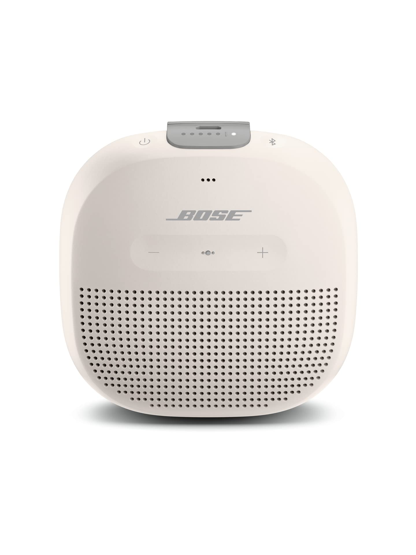 【努力特価】Bose SoundLink Micro Bluetooth speaker ポータブル ワイヤレス スピーカー マイク付 最大6時間 再生 防水・防塵 9.8 cm (W) x 3.5 cm (H) x 9.8 cm (D) 290g ホワイトスモーク