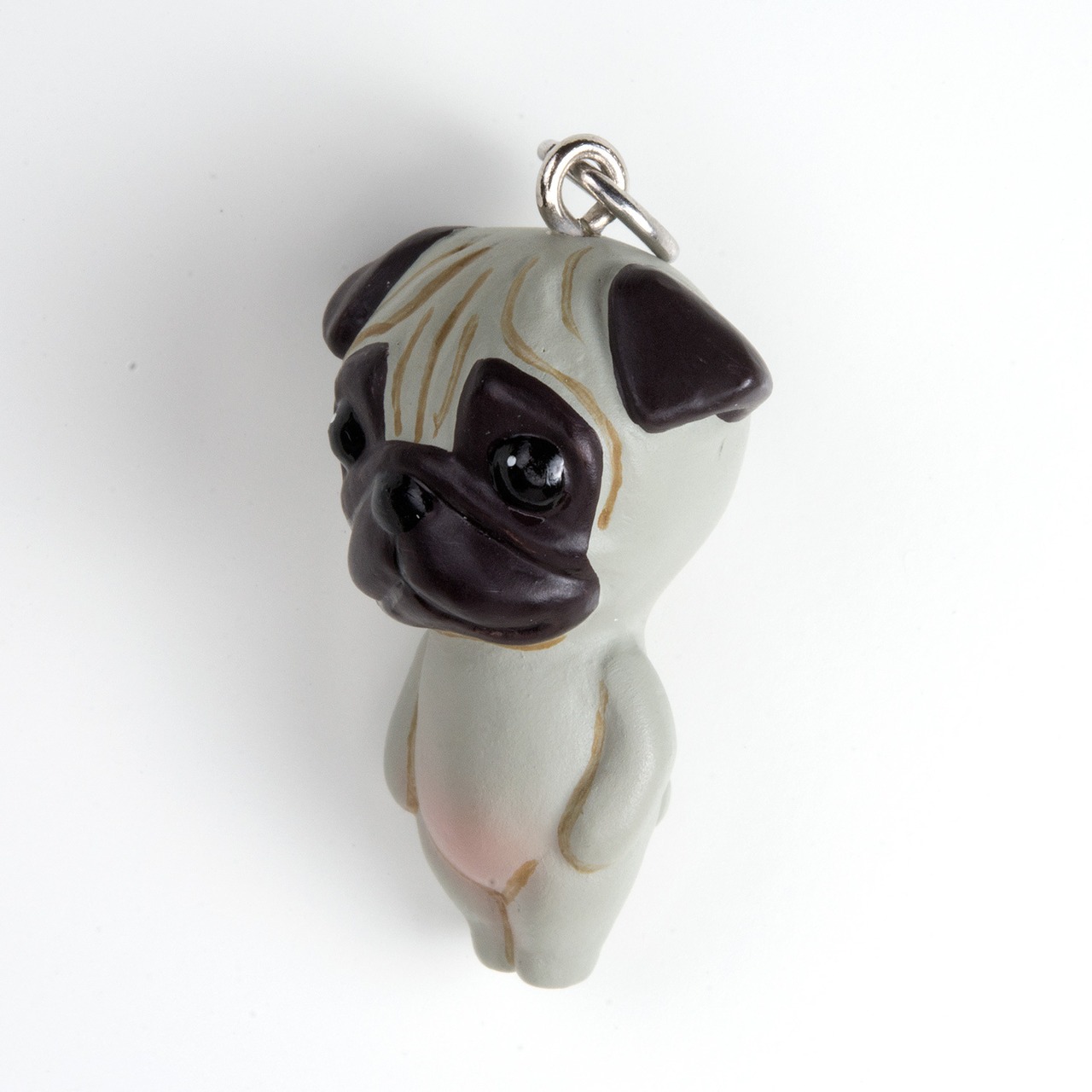 お犬様 vol.1 Pag パグ シルバー プチコード 松葉紐 ストラップ MA-1001