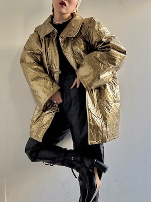 80s Vintage  "Nina Ricci" Metallic Puffer Coat
