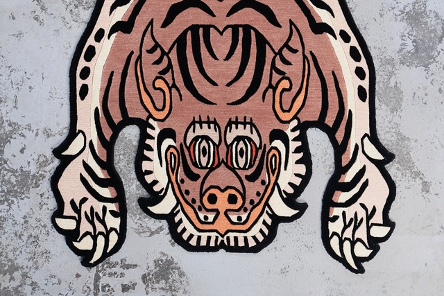 Tibetan Tiger Rug 《Lサイズ•ウール・オリジナル2・ココアブラウン328》チベタンタイガーラグ
