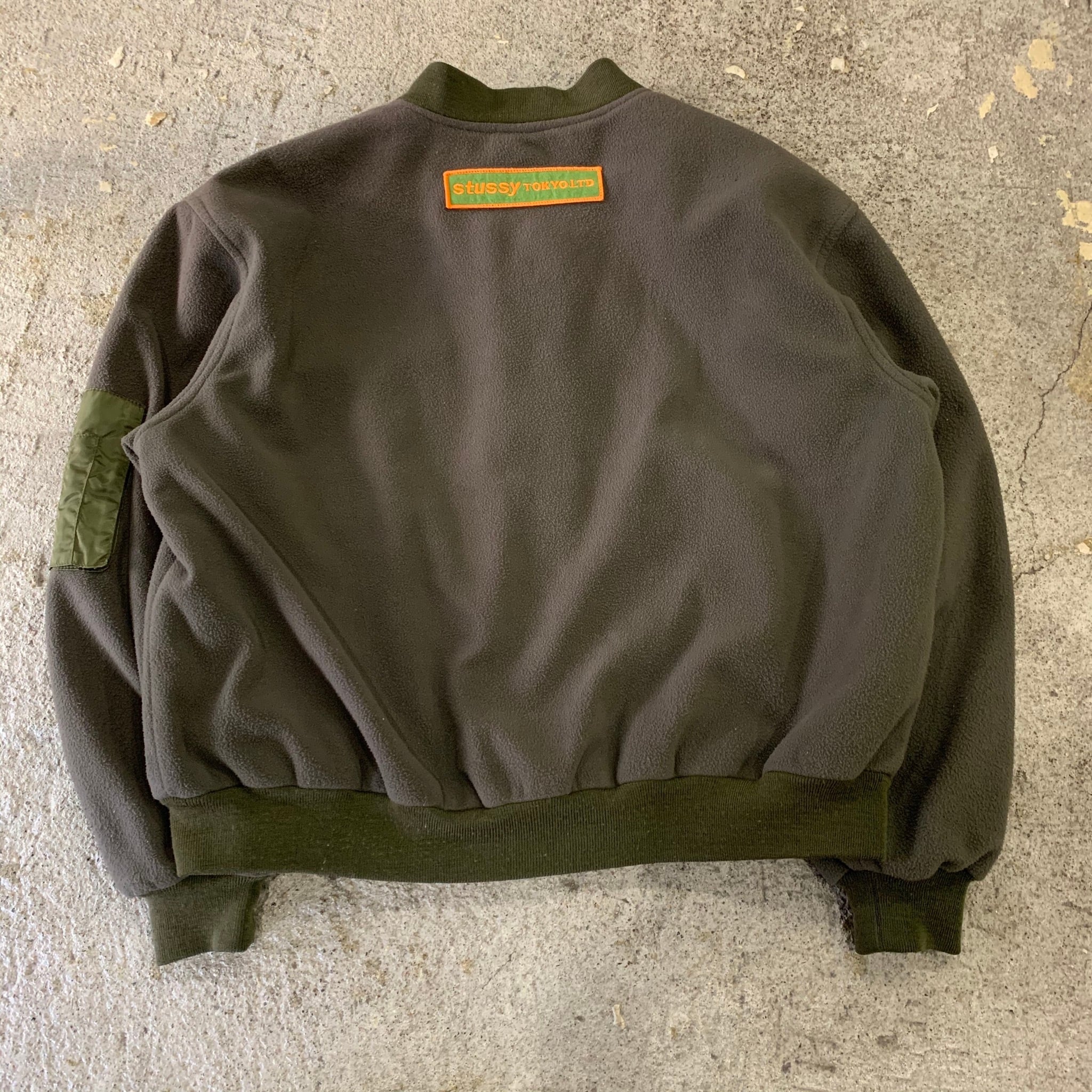90s STUSSY fleece MA-1 jacket | What