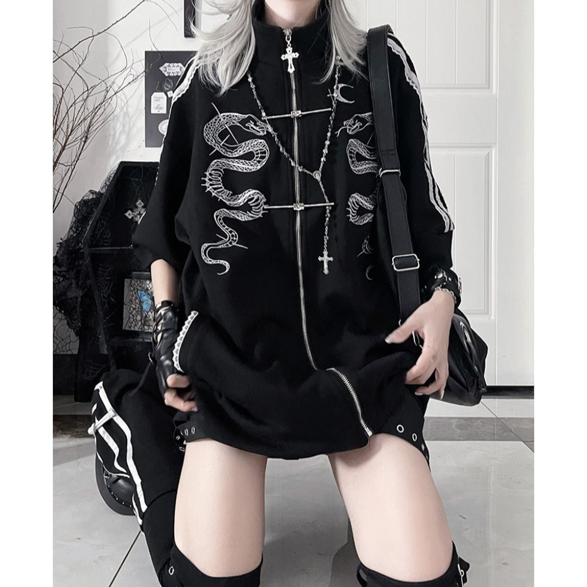 サブカル地雷系オーバーサイズジャージトップス：トップス | Maiden's Rêve