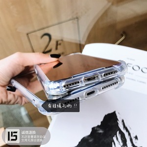 iphone X 11 12 シリーズ  プレミアムミラー シリコンケース♡カメラ保護 サイドクリア