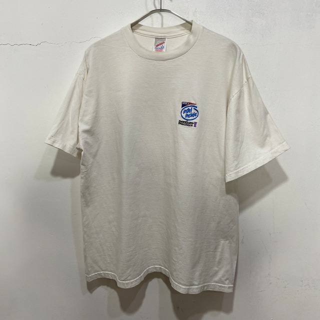 intel inside インテル 企業ロゴTシャツ 白 L コットン 白T