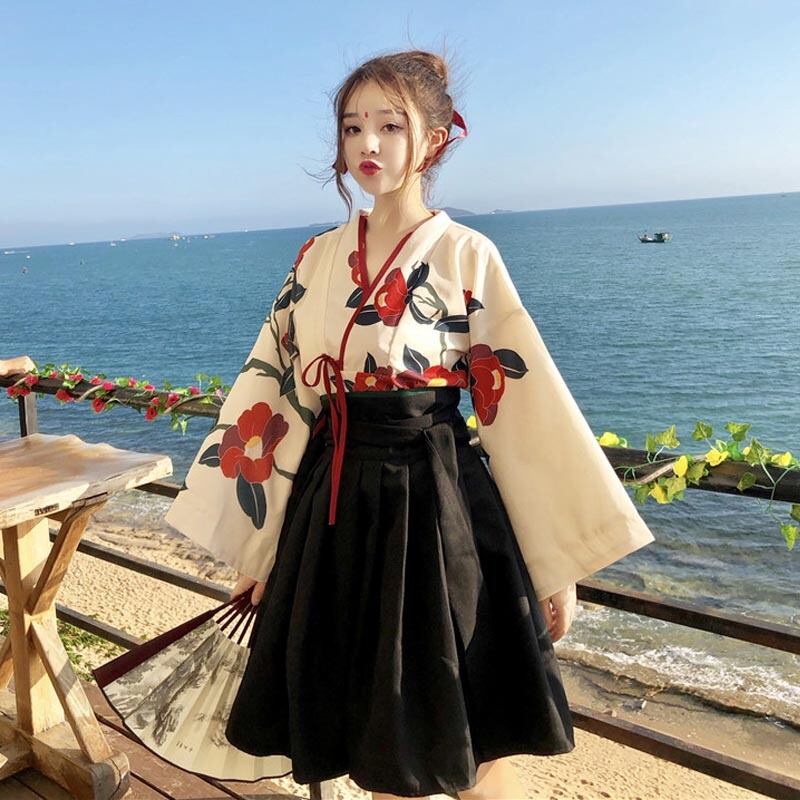 秋のスーツの女性2020新しい夏のドレスレトロな気質の漢服改良されたトップ気質のスカートスカート秋 萌量不足52469618647