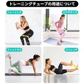 TheFitLife トレーニングチューブ 筋トレチューブ フィットネスチューブ (黄/緑/赤/青/黒)