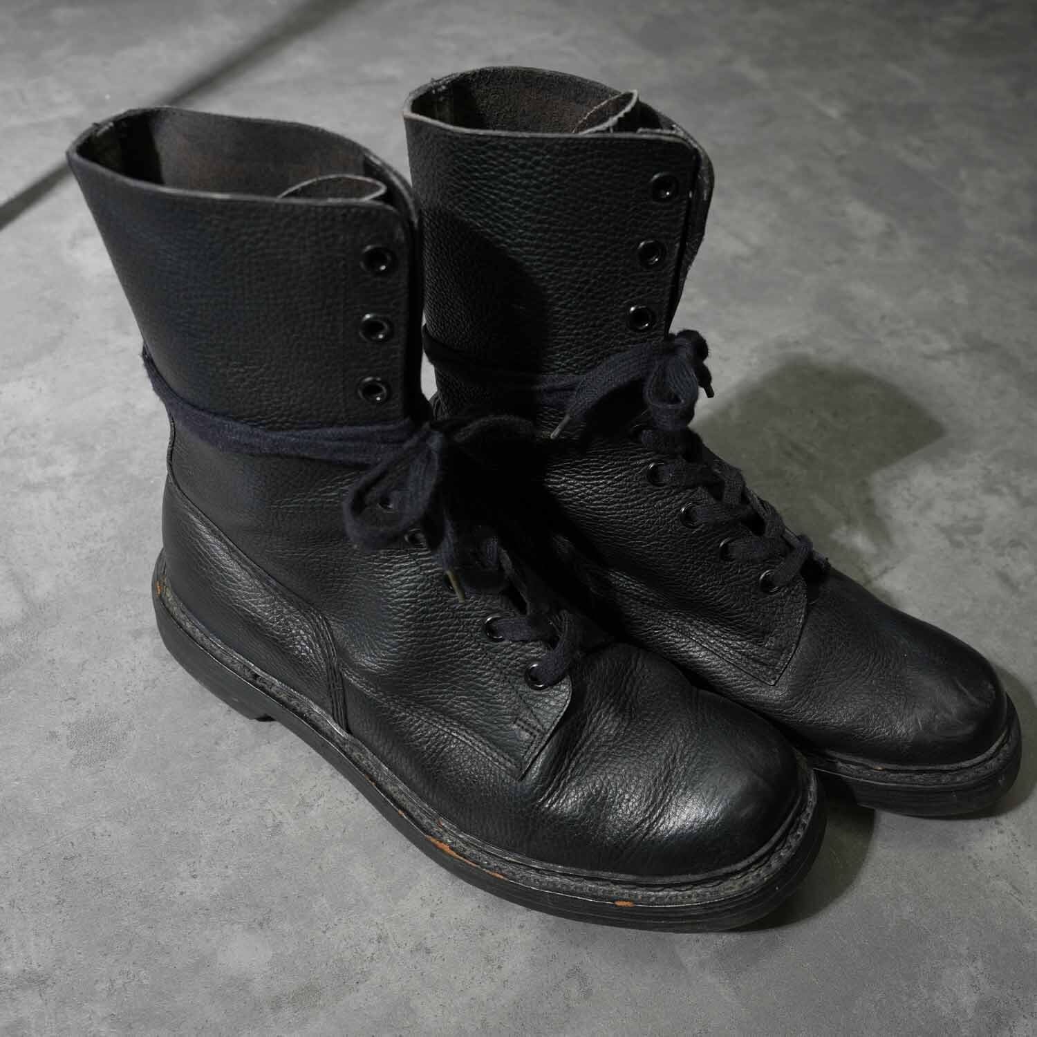 90s ベルギー軍 レザーブーツ 表記46（28.5cm前後）コンバットブーツ