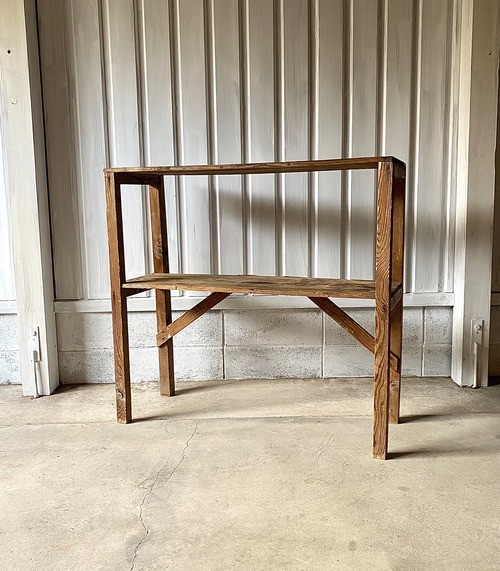 すっきりとした古木の飾り台[古家具]