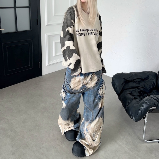 カモフララグランサーマルロングスリーブTシャツ 1col R02542