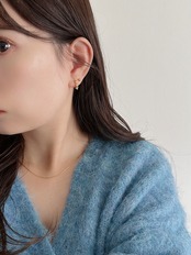 S925 ノットフープピアス