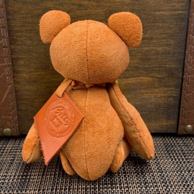 ピッグスウェードのベルラビ★マイスターの手作り「ベルズラビット」オレンジ系ツートン　写真の1点販売です