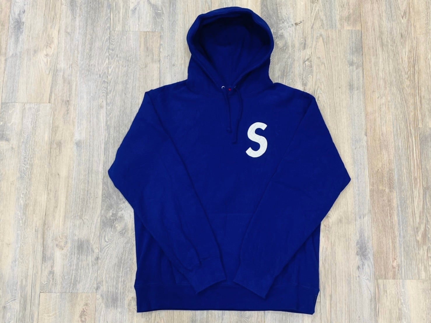 Supreme 20SS S LOGO HOODED SWEATSHIRT DARK ROYAL LARGE 100JL1494 