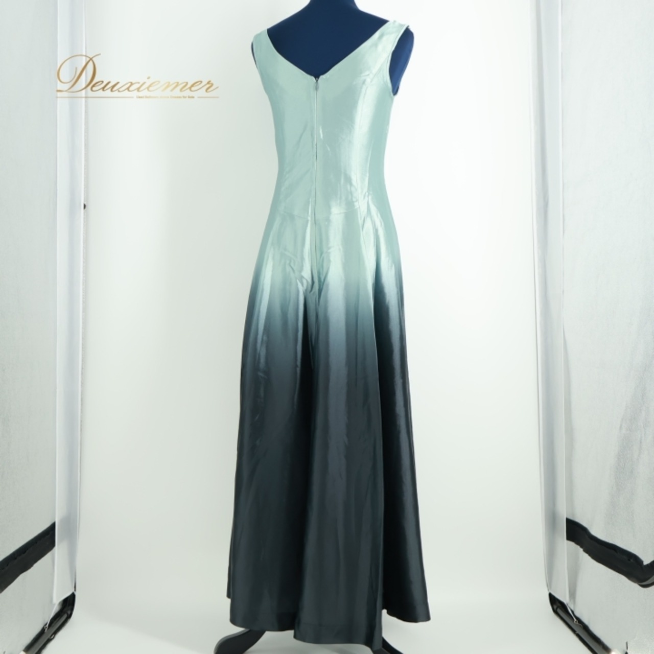 フラダンス 衣装 ワンピース ドレス ブラック系 フラドリーム ノースリーブ フラ ダンス 光沢 高級感 グラデーション 無地 華やか 上品 Hula Dream ハワイアン アロハ かわいい 落ち着いた色 グリーン系