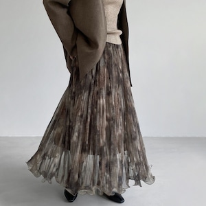 print sheer skirt 14815