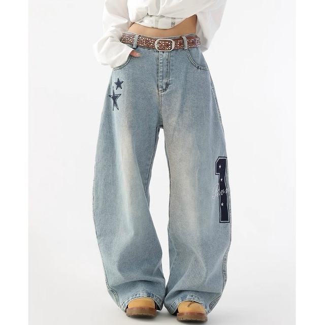 ストレート フルレングス デニムパンツ　S1110